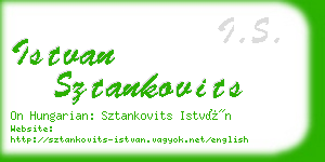 istvan sztankovits business card